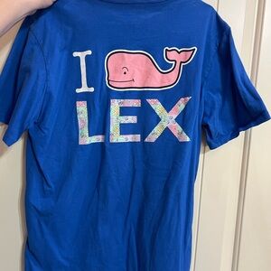 Vineyard Vines LEXINGTON KY Blue Tee with Whale and Letters